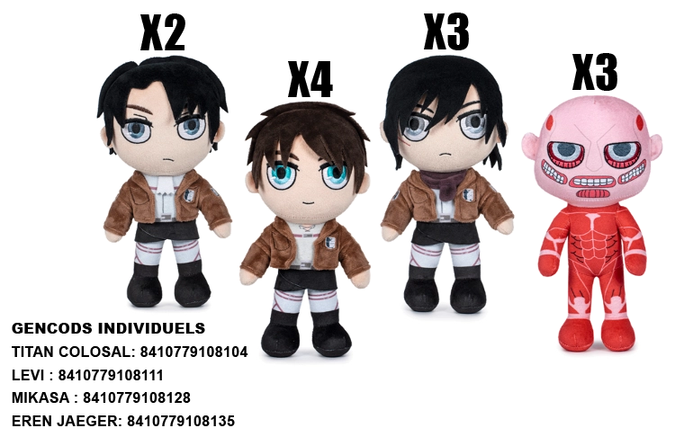 ATTACK ON TITAN ASST PELUCHE 27CM