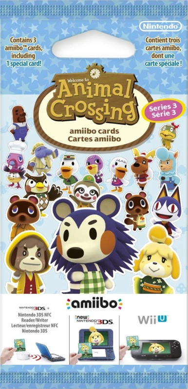 AMIIBO 3 CARTES ANIMAL CROSSING S3