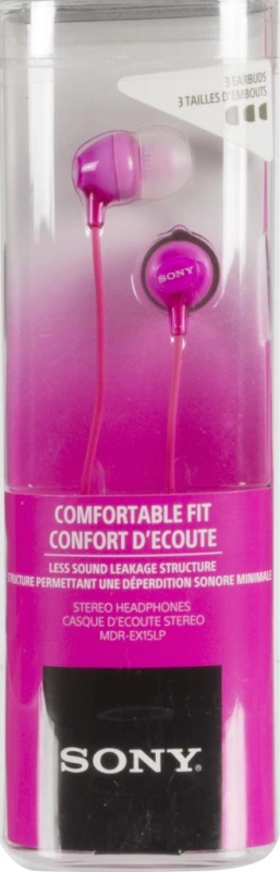 Sony MDR-EX15LP Headphones Wired In-ear Music Pink