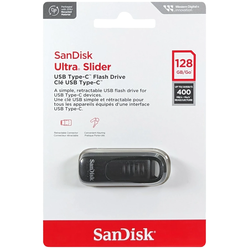 SANDISK ULTRA SLIDER CLE USB 128Go USBC 3.2 GEN 1