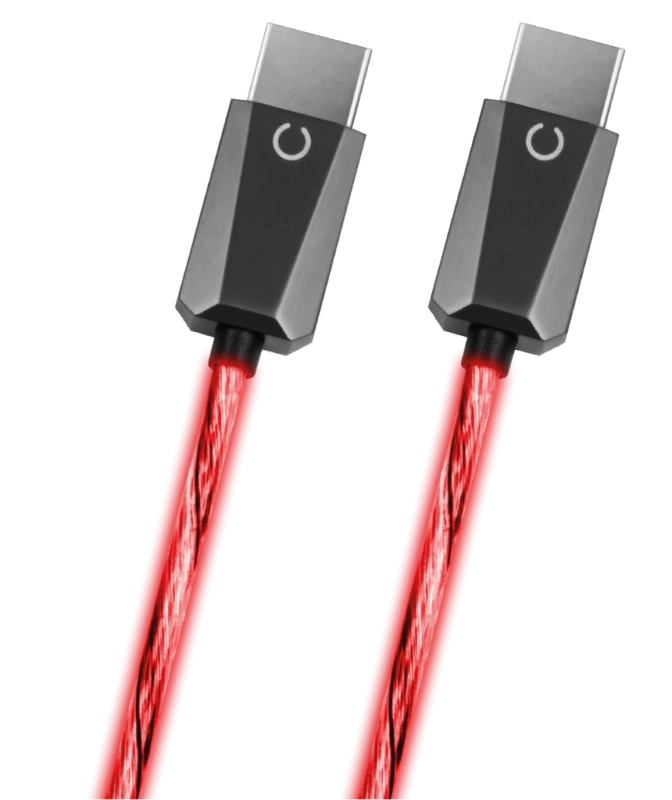 Câble LED rouge HDMI 2.1, 1,2m